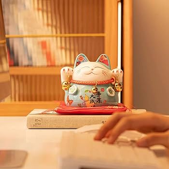 千万両 招き猫 貯金箱 インテリア 置物 オブジェ お祝い 座布団付き Amazon.co.jp: 招き猫貯金箱 置物 開運 金運アップ まねきねこ